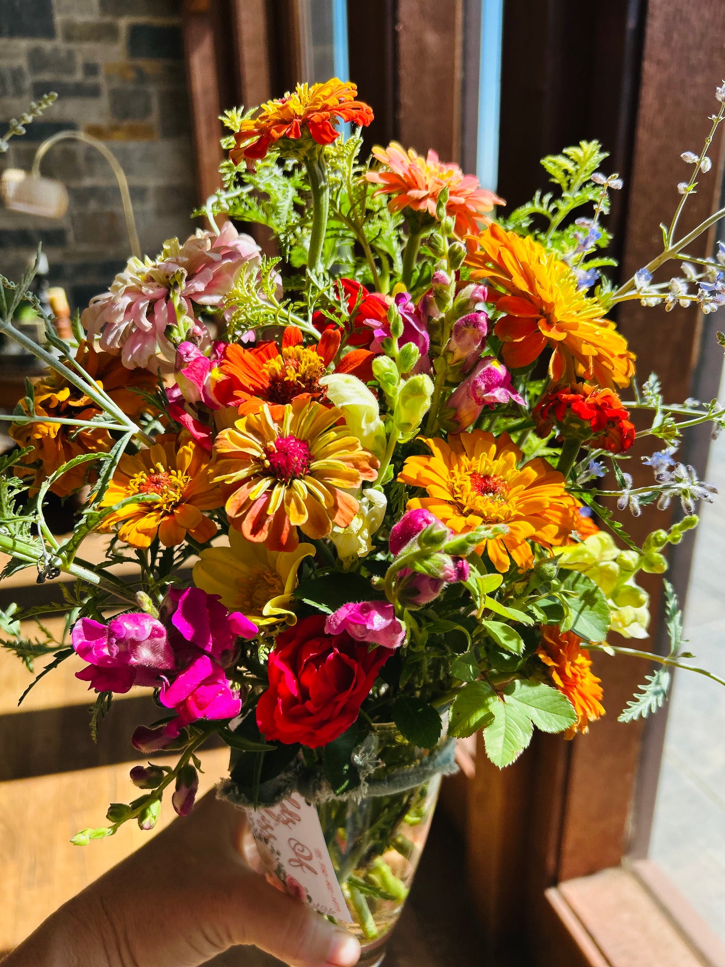 Small Mason Jar Bouquet